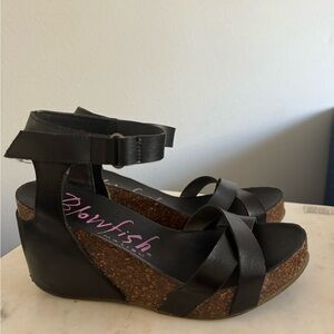 Blowfish Malibu Sandals Womens
10 Hapuku Open Toe Strappy
Wedge Black Hook&Loop